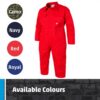 Fort Junior Coverall Kids Boiler Suit Velcro Fastening