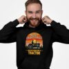Funny Old Farmer Hoodie PPH Men Tractor Design Cotton Blend-1