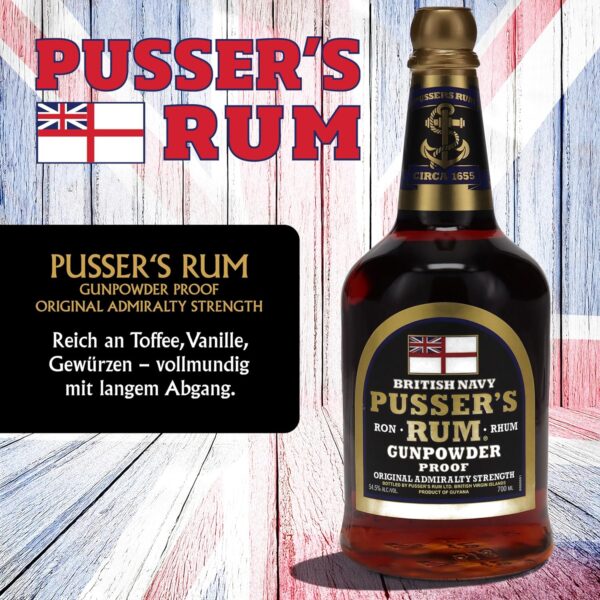 Pusser's Rum Black Label Gunpowder Proof Navy Rum-3