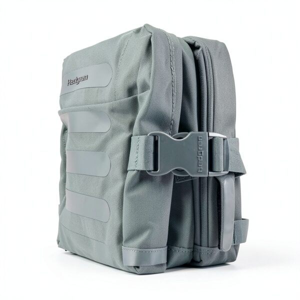 Hedgren Travel Backpack Laptop Compartment RFID Grey Green-4