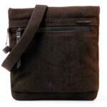 Hedgren Womens Corduroy Black Shoulder Bag Lightweight-0